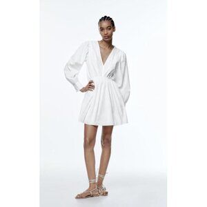 Zara - Eyelet Embroidered Mini Dress